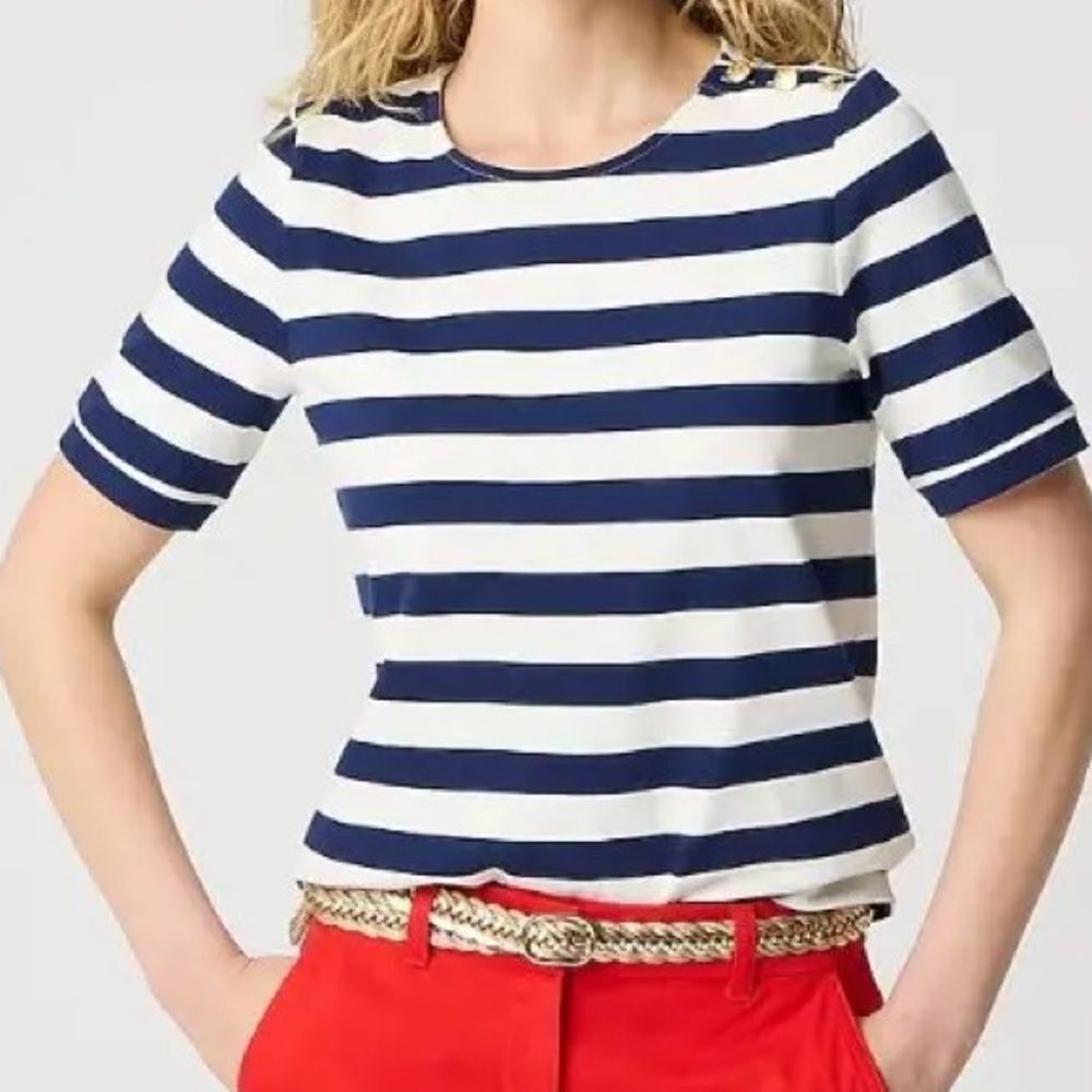 J Crew Factory stripped 3 button top sz 3X